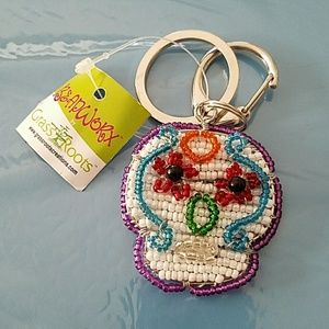 New Beadworx Skull Keyfob
